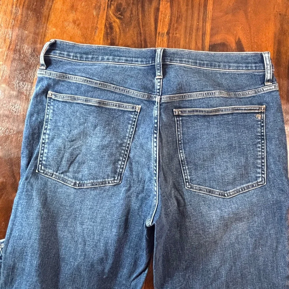 Madewell Women's Dark Blue Flare Wide Leg Jeans